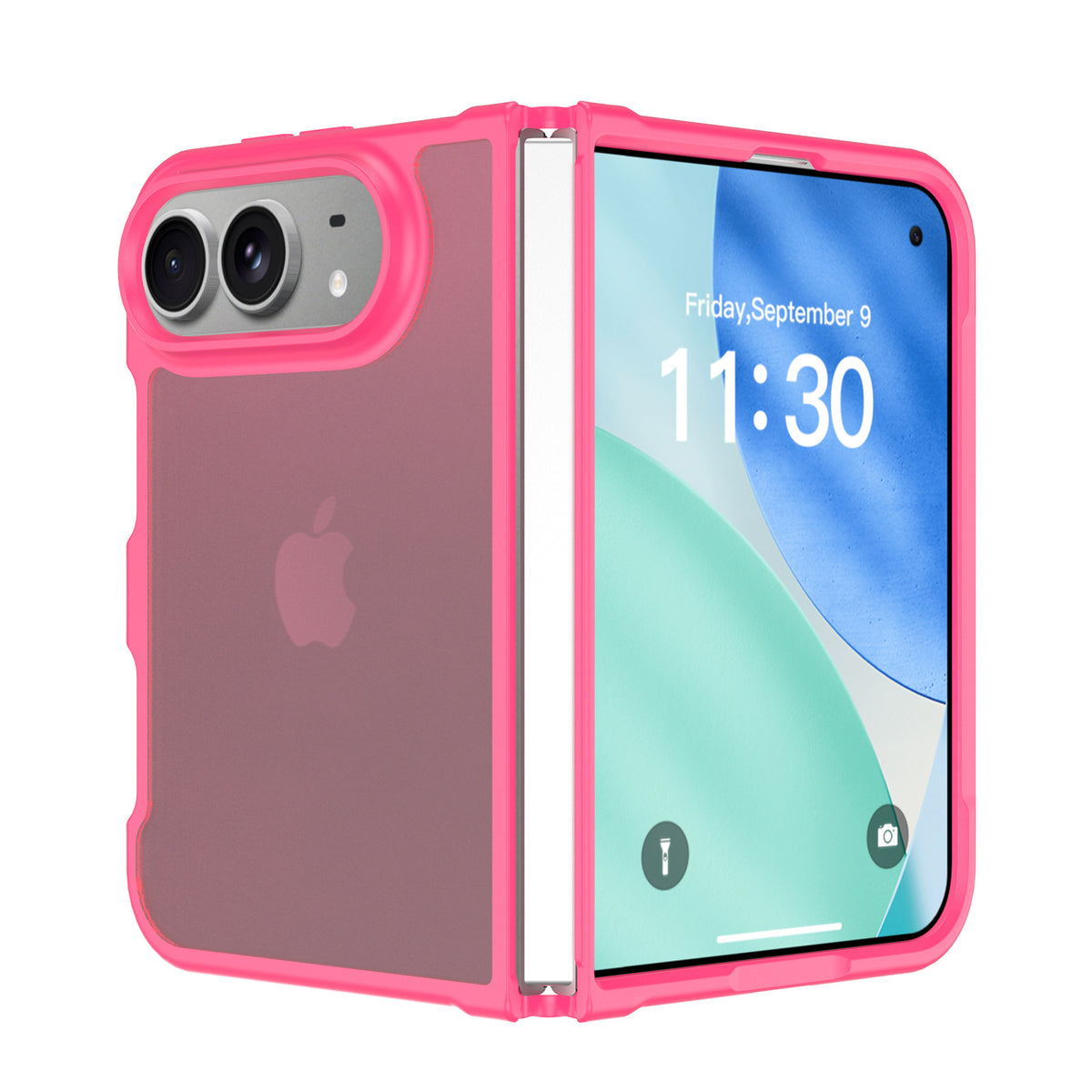 iPhone 18 Fold Clear Magnetic Case – Anti-Yellow Shockproof Cover