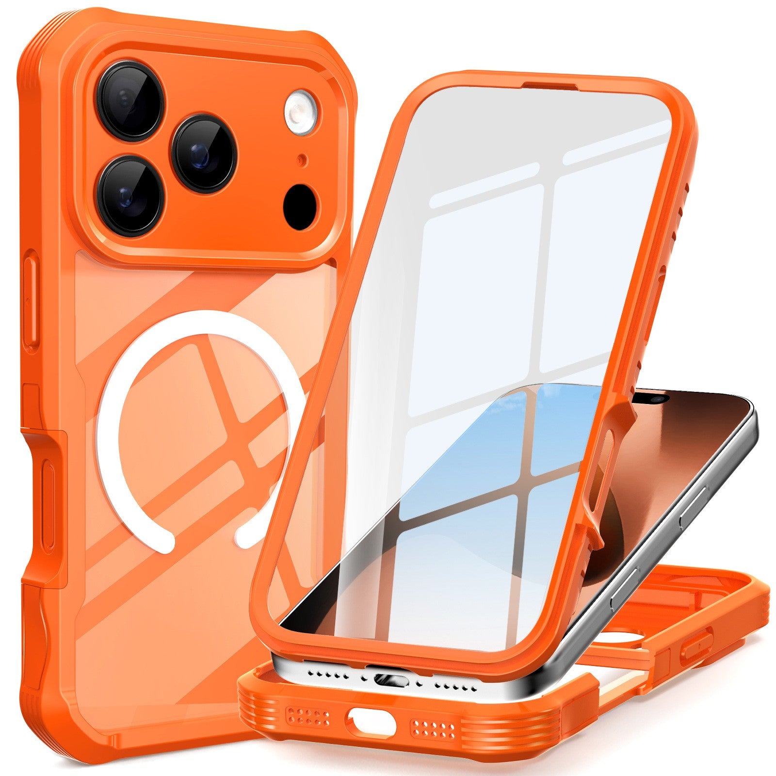 360° Full Body Magnetic iPhone Case with Built-in Screen Protector