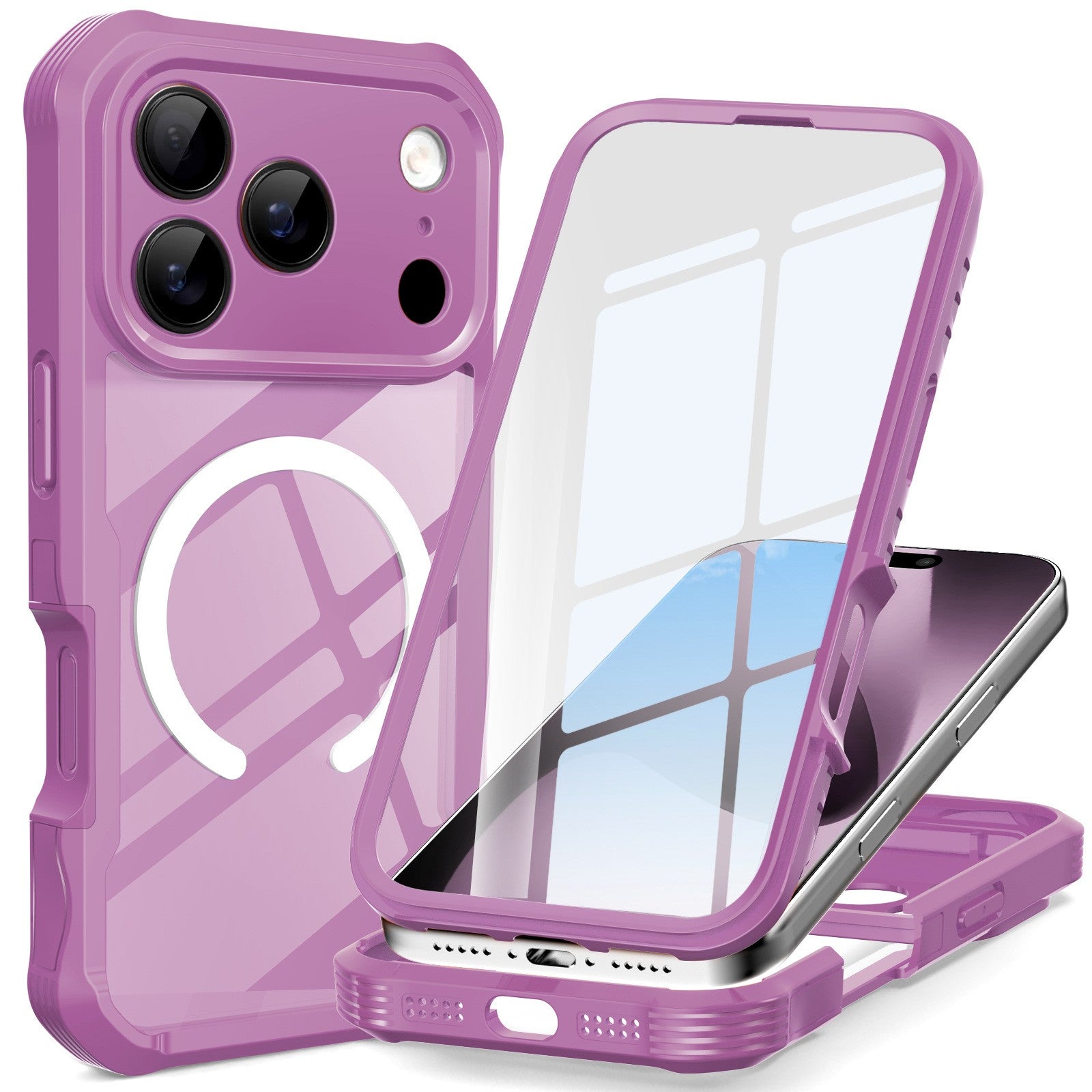 360° Full Body Magnetic iPhone Case with Built-in Screen Protector