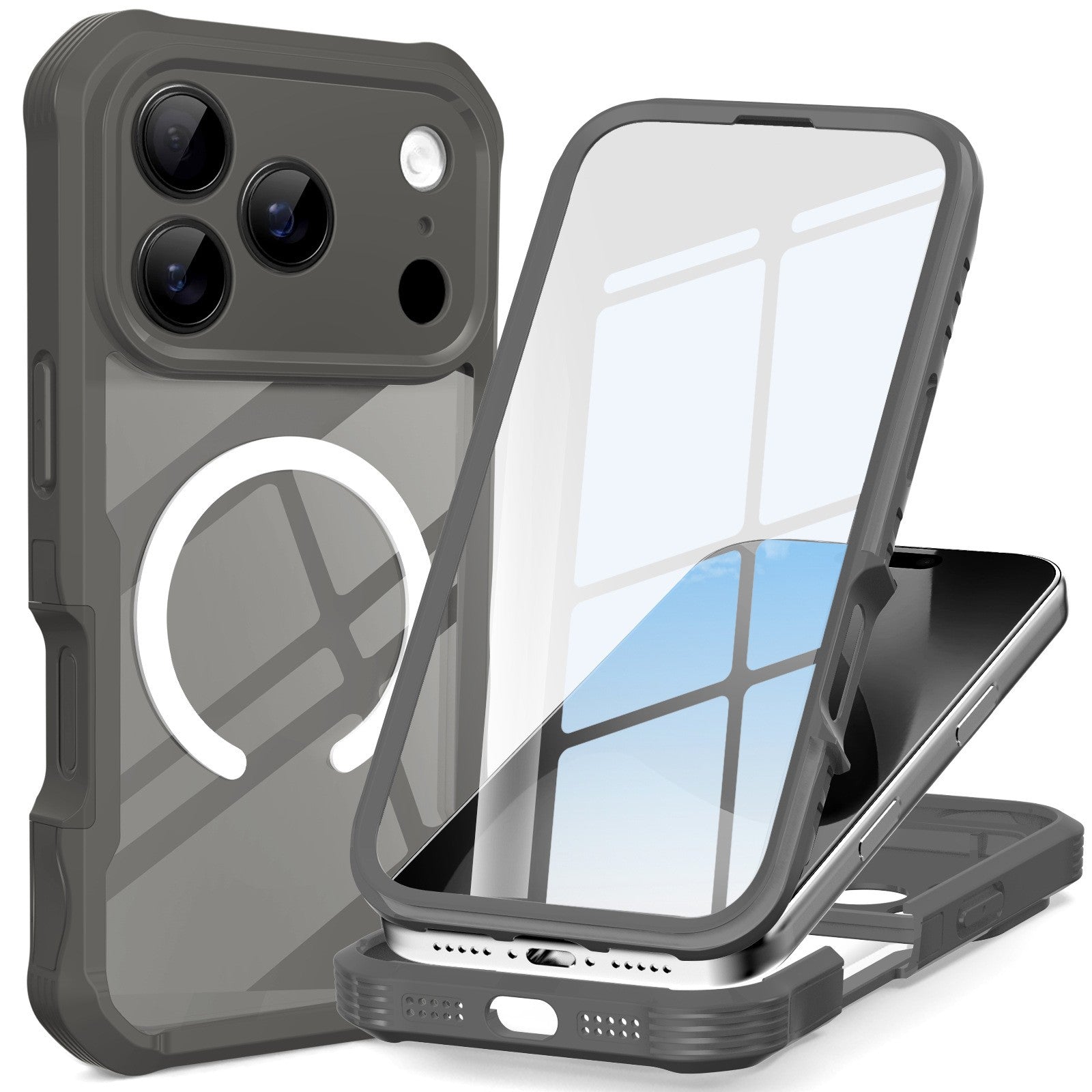 360° Full Body Magnetic iPhone Case with Built-in Screen Protector