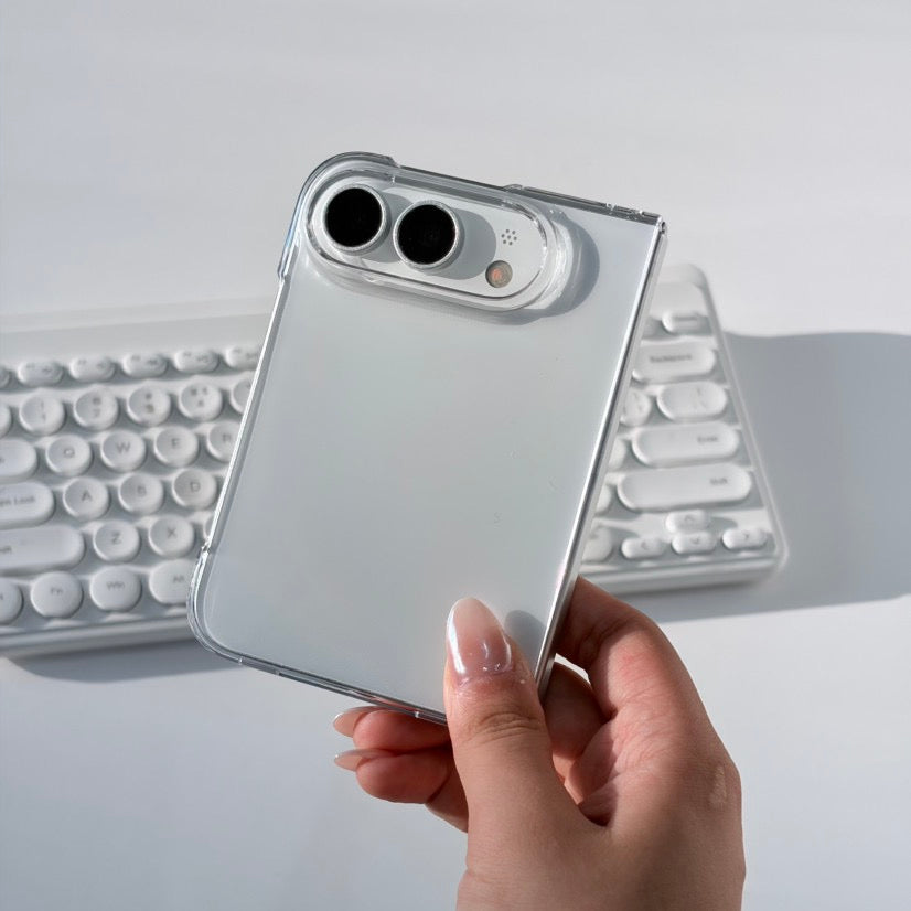 iPhone 18 Fold Clear TPU PC Case