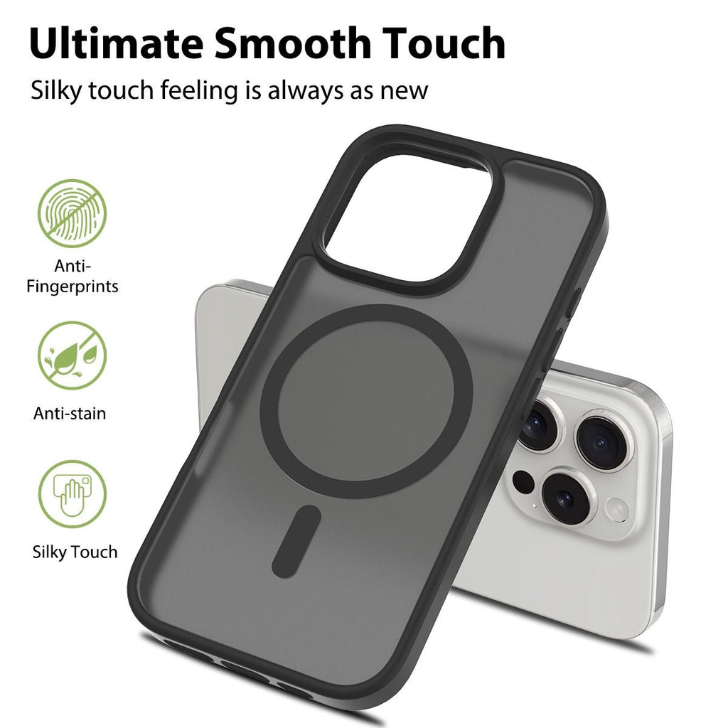 iPhone Frosted Transparent ColorMagnetic Ring Case