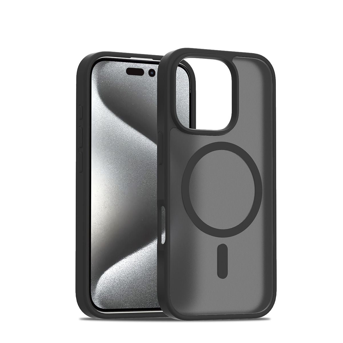 iPhone Frosted Transparent ColorMagnetic Ring Case