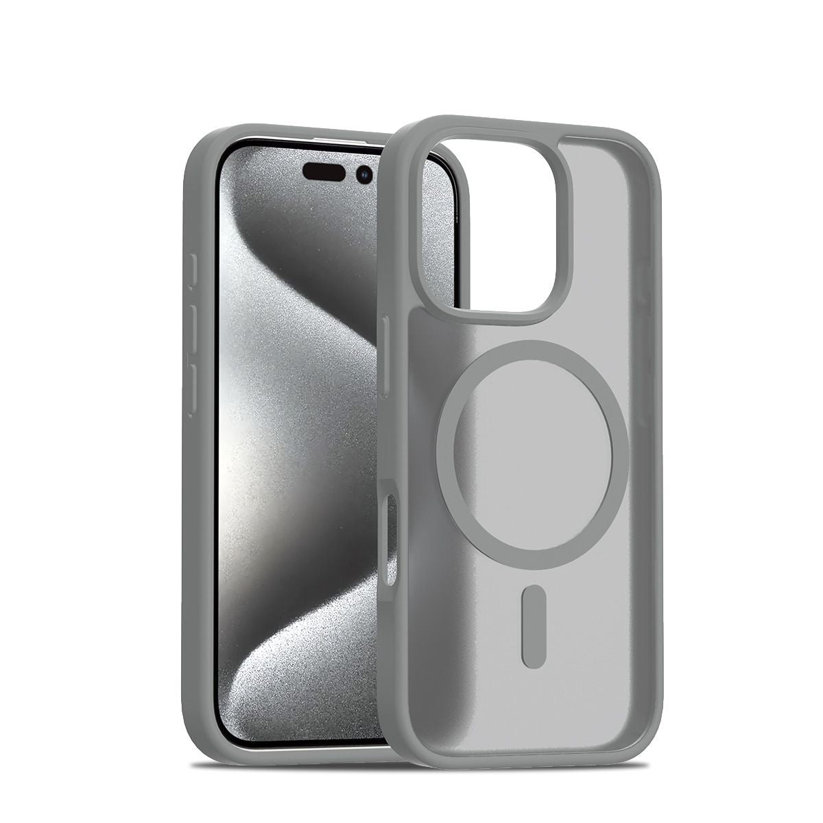 iPhone Frosted Transparent ColorMagnetic Ring Case