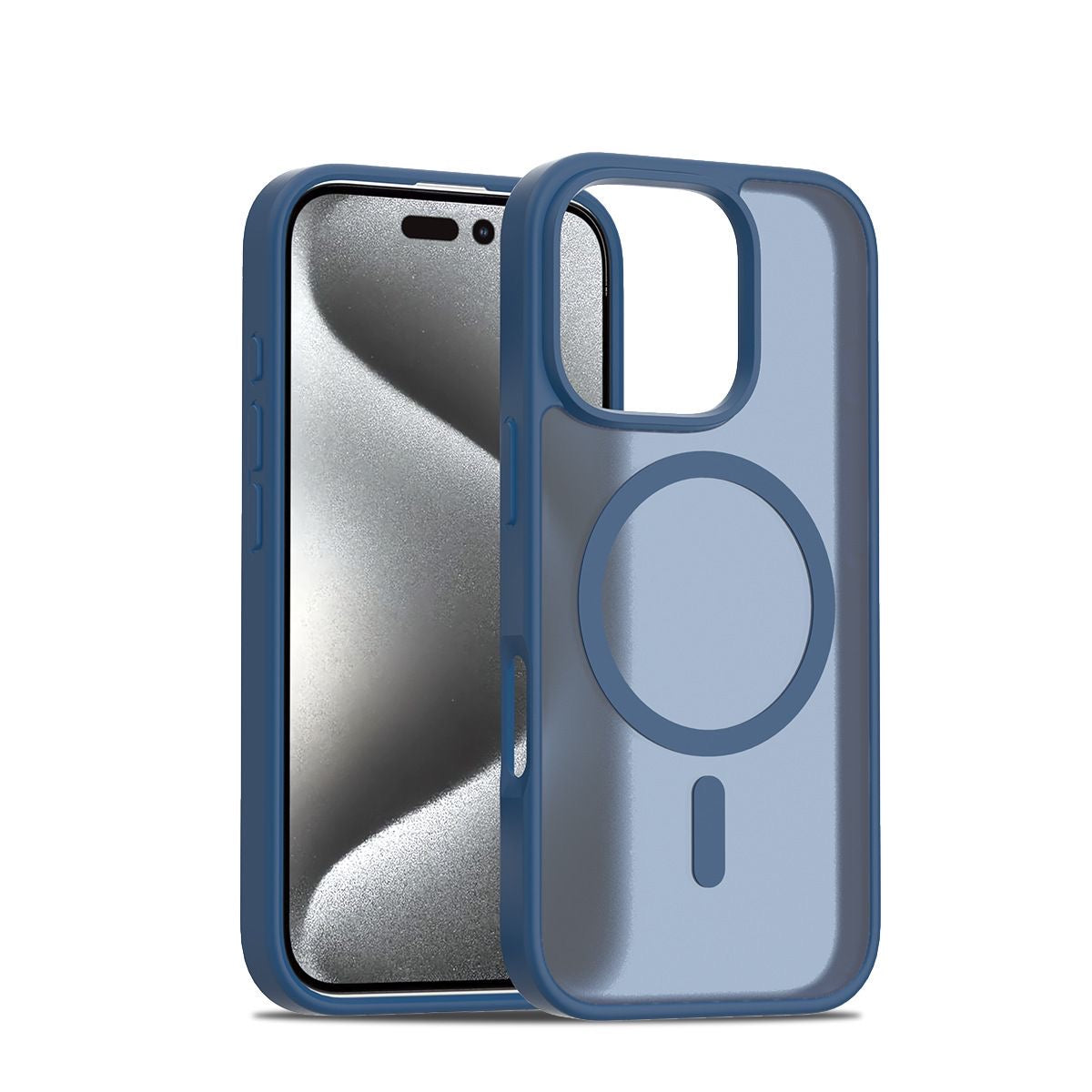 iPhone Frosted Transparent ColorMagnetic Ring Case