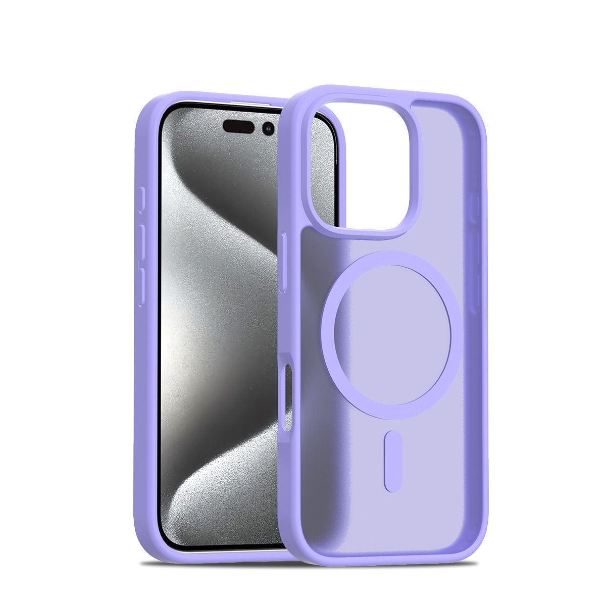 iPhone Frosted Transparent ColorMagnetic Ring Case