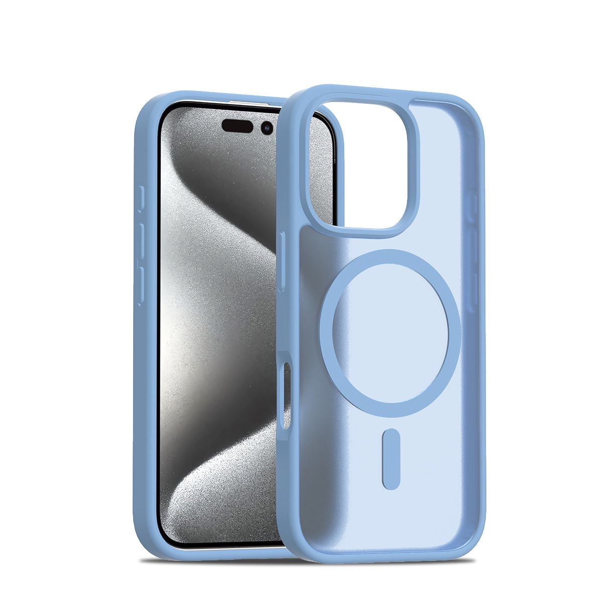 iPhone Frosted Transparent ColorMagnetic Ring Case