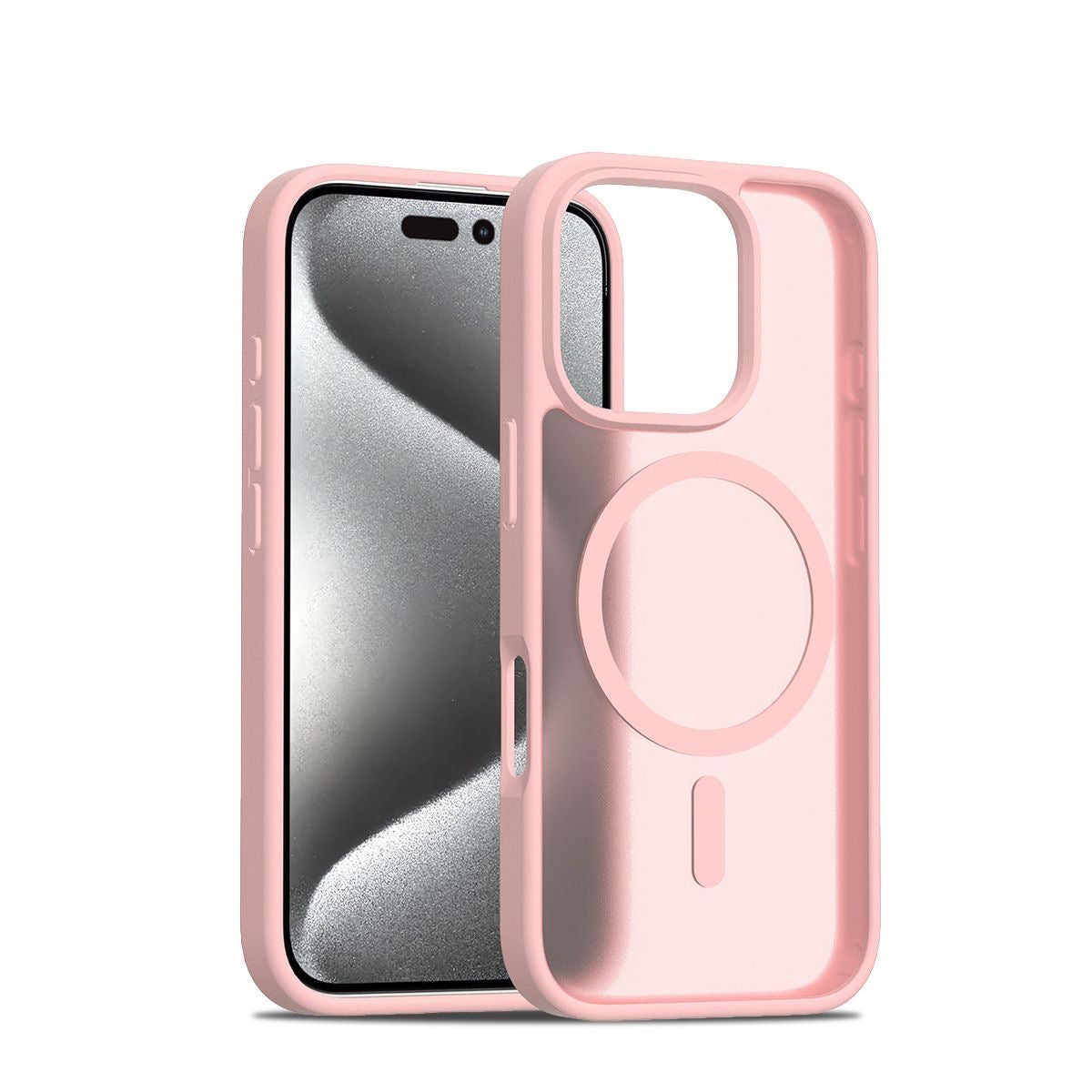 iPhone Frosted Transparent ColorMagnetic Ring Case