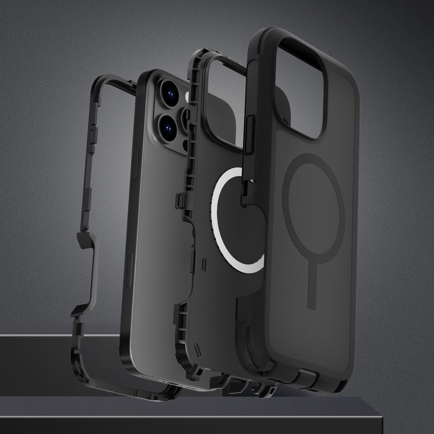 iPhone Hybrid Shockproof MagSafe Case with Belt Clip