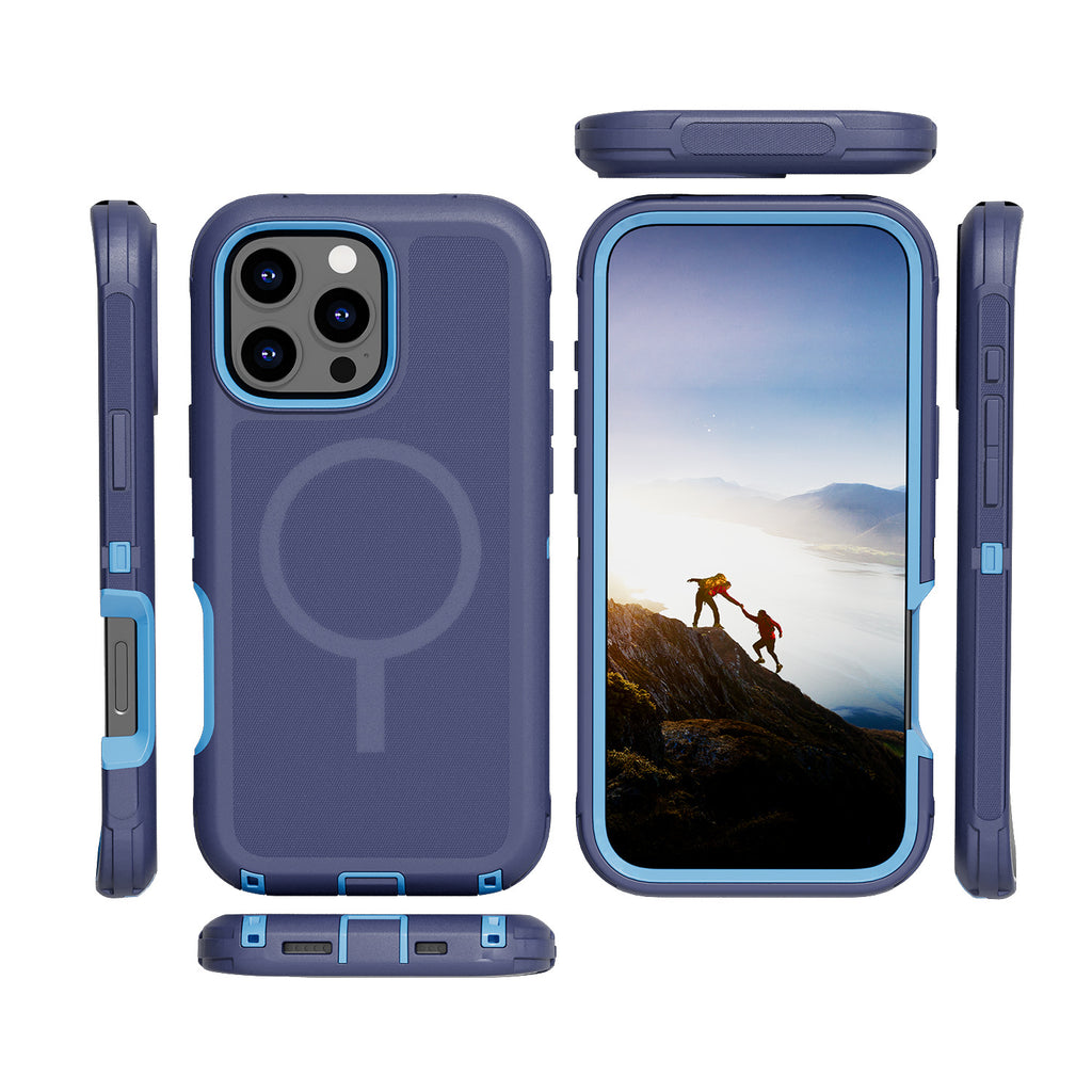 iPhone Hybrid Shockproof MagSafe Case with Belt Clip