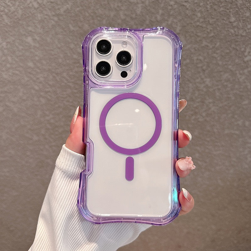 Triple Layer Transparent iPhone Case with Charm