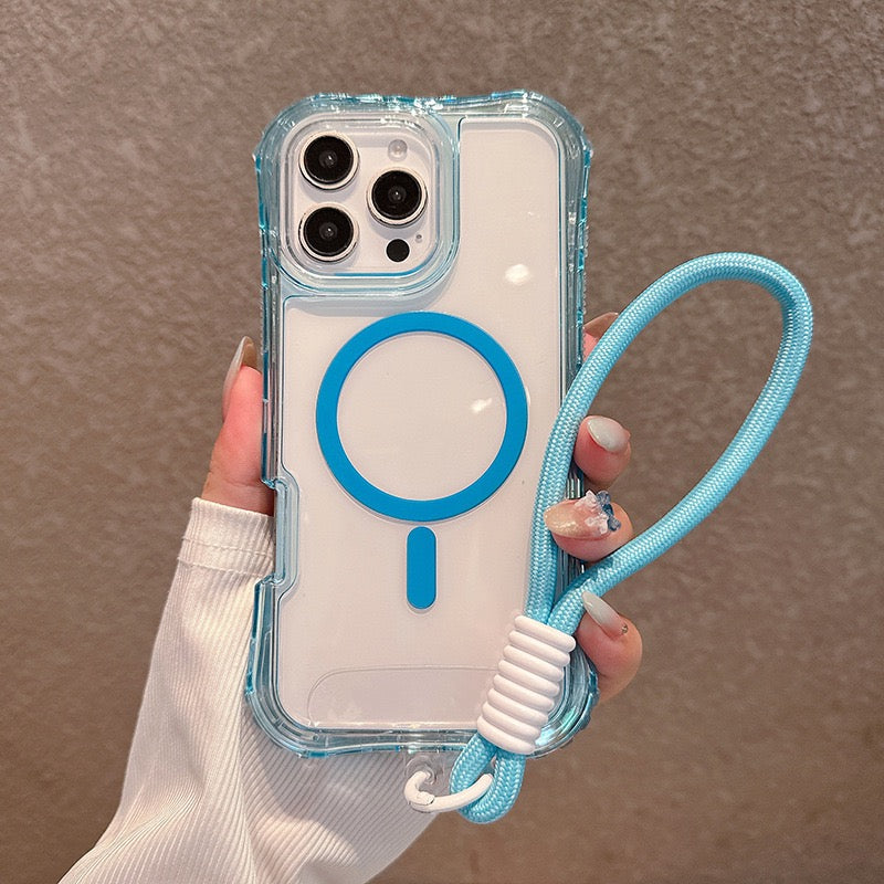 Triple Layer Transparent iPhone Case with Charm