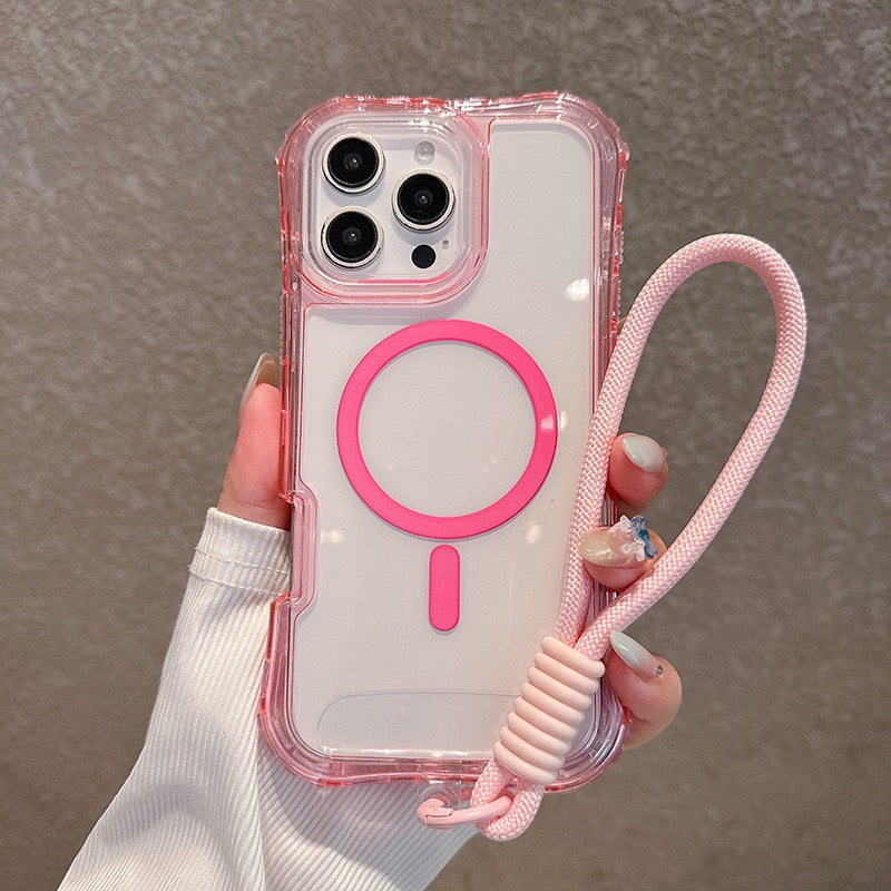Triple Layer Transparent iPhone Case with Charm