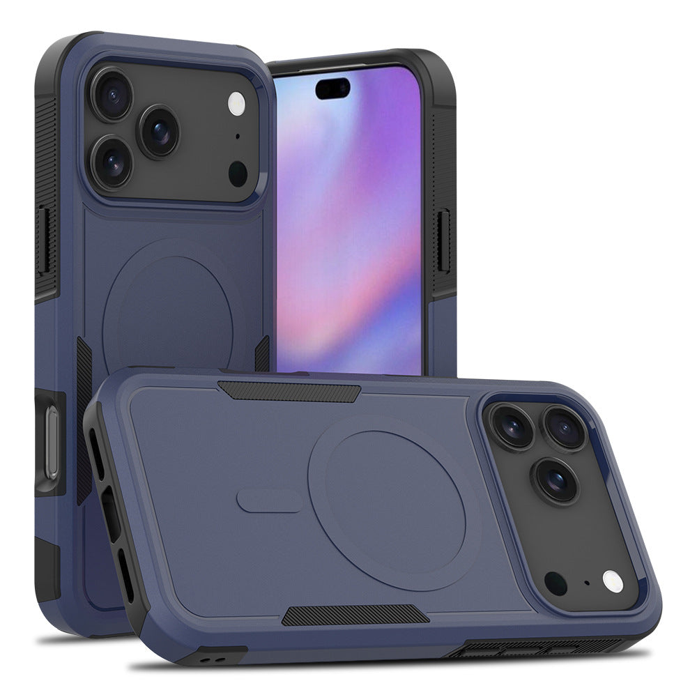 For iPhone 17 Pro Max Case 2 in 1 PC + TPU Shockproof Phone Cover -