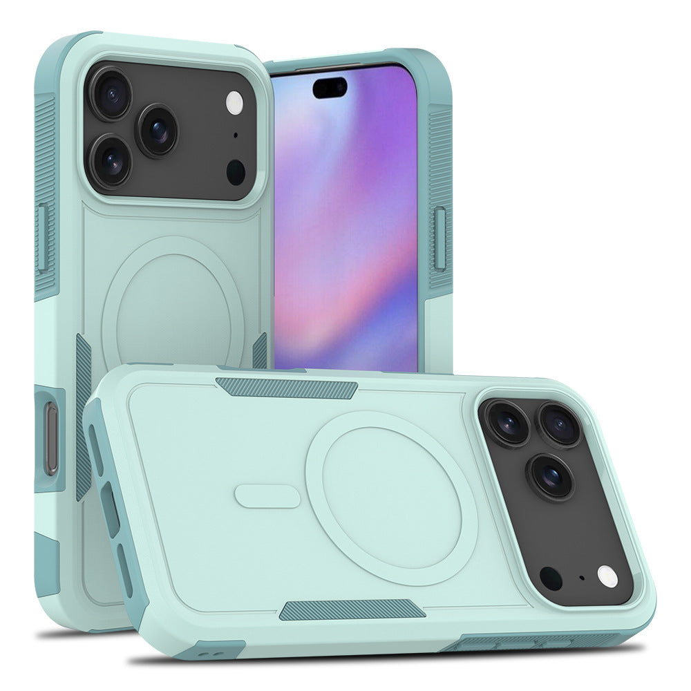For iPhone 17 Pro Max Case 2 in 1 PC + TPU Shockproof Phone Cover -