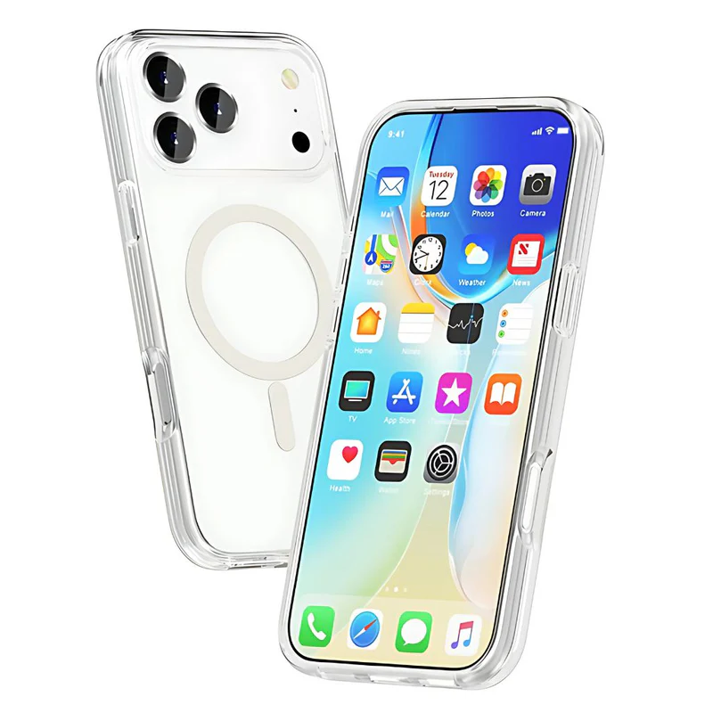 Crystal Clear MagSafe Case for iPhone 18 Pro Max – Anti-Yellow Transparent Magnetic Cover