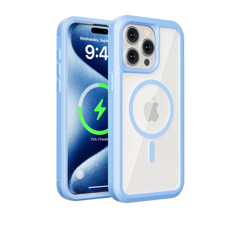 Dual-Layer Clear iPhone Case with MagSafe