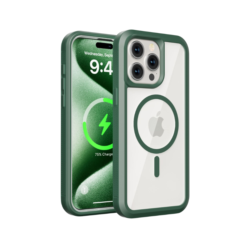 Dual-Layer Clear iPhone Case with MagSafe