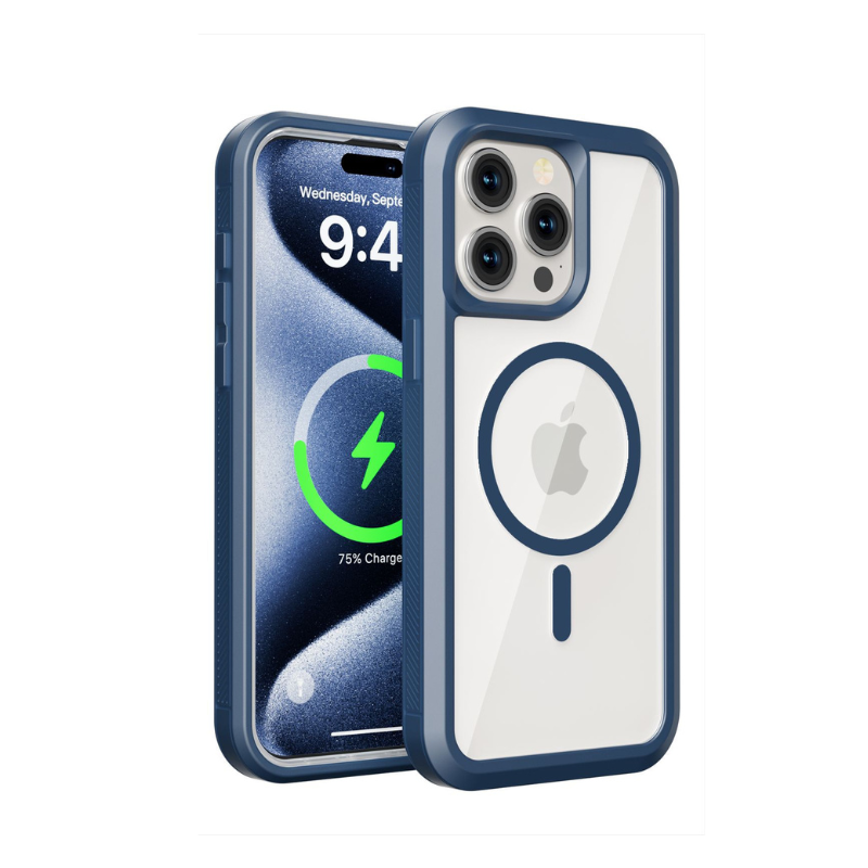 Dual-Layer Clear iPhone Case with MagSafe