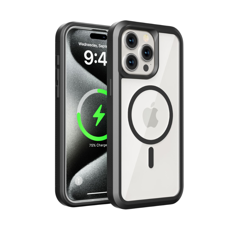 Dual-Layer Clear iPhone Case with MagSafe