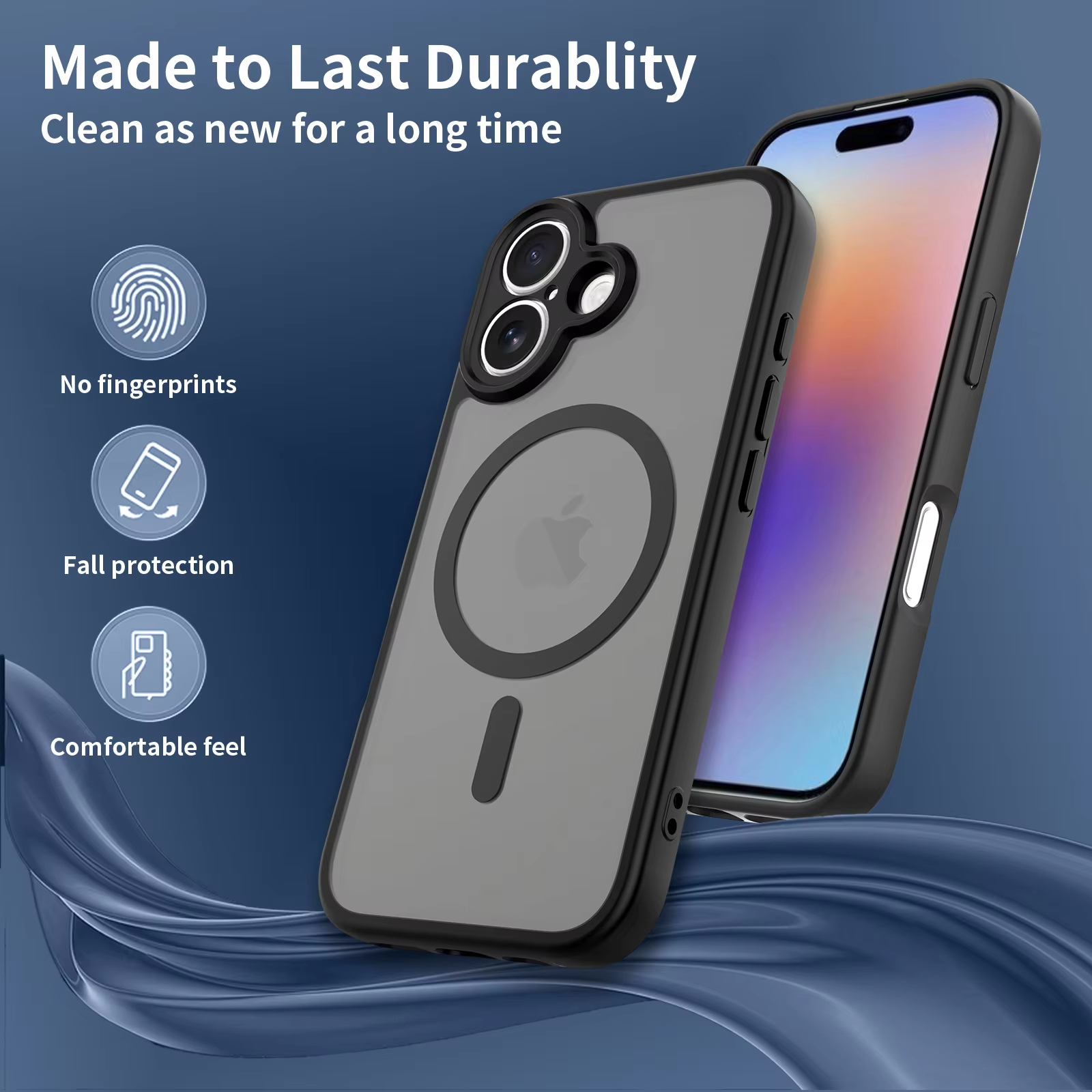 Frosted MagSafe iPhone Case Slim Shockproof Magnetic Protective Cover