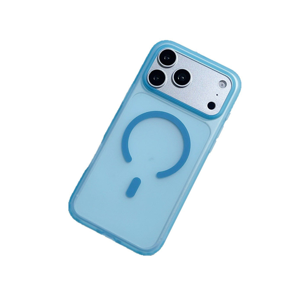 Frosted Sky Blue Magnetic iPhone Case