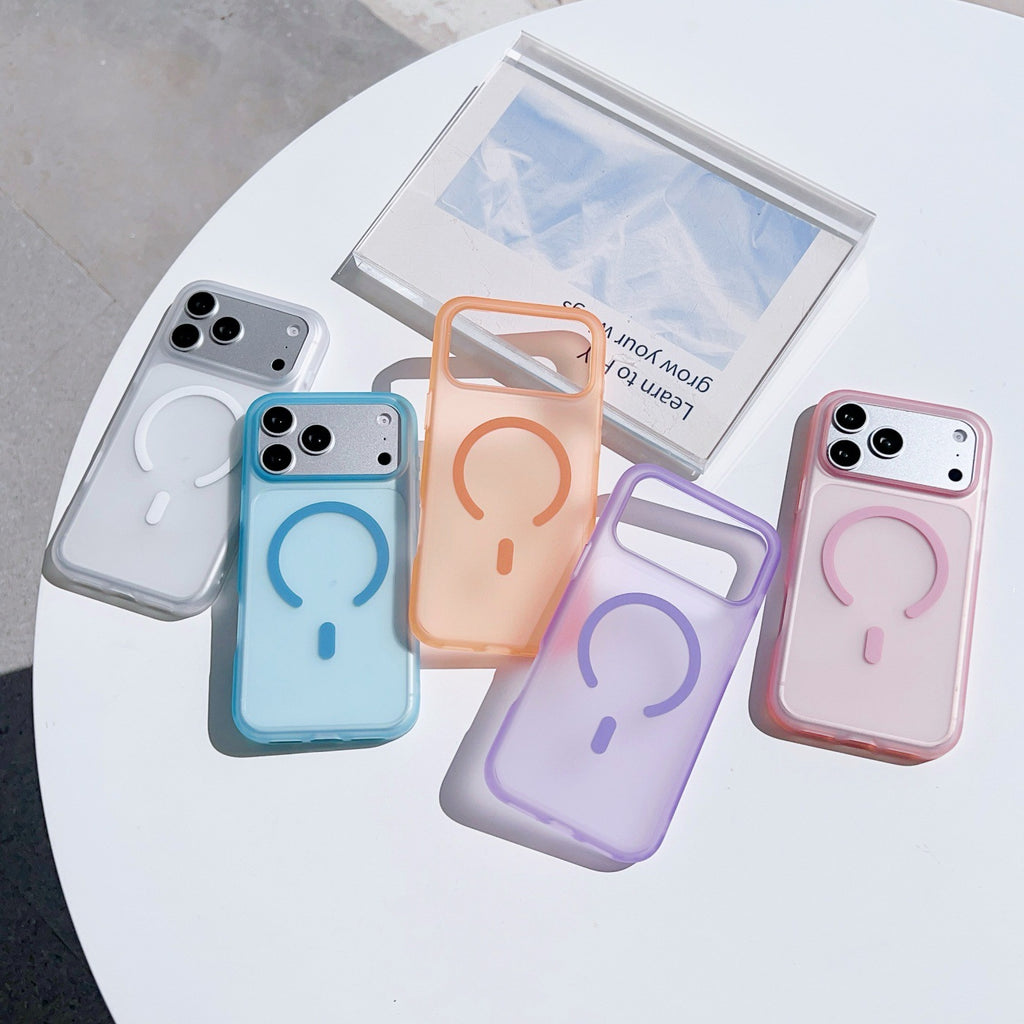 Frosted Sky Blue Magnetic iPhone Case