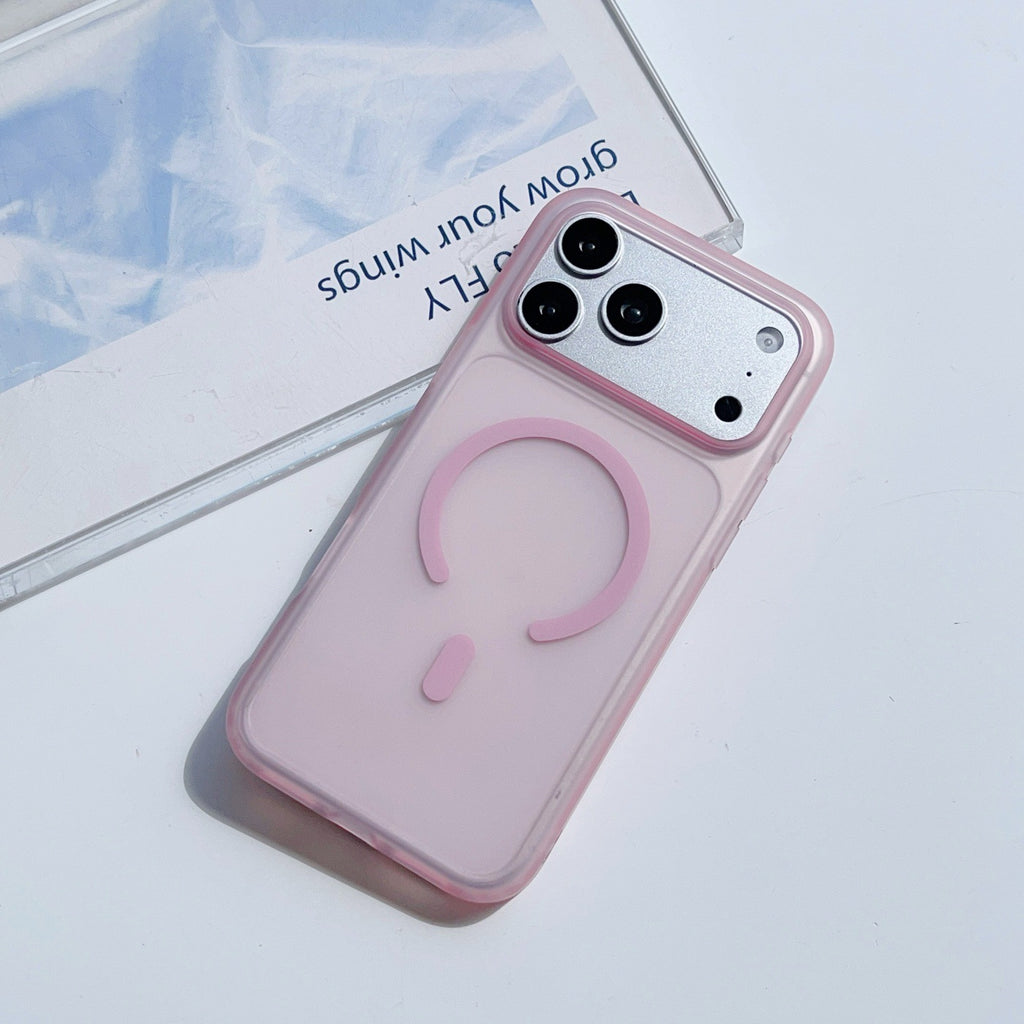 Frosted Sky Blue Magnetic iPhone Case