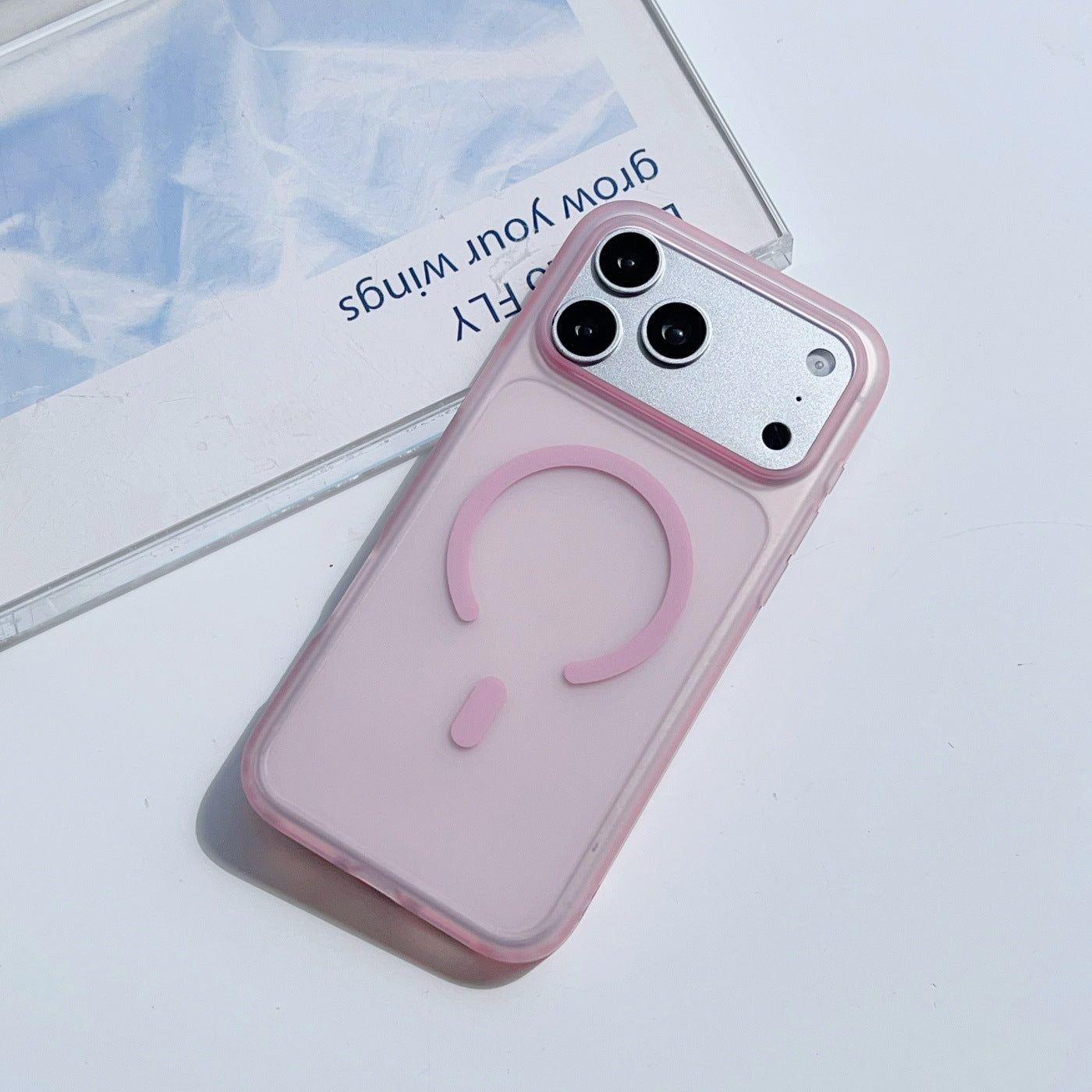 Frosted Sky Blue Magnetic iPhone Case