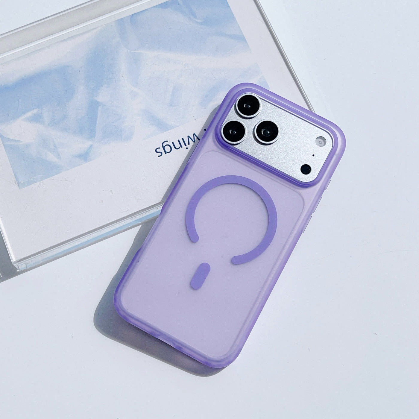 Frosted Sky Blue Magnetic iPhone Case