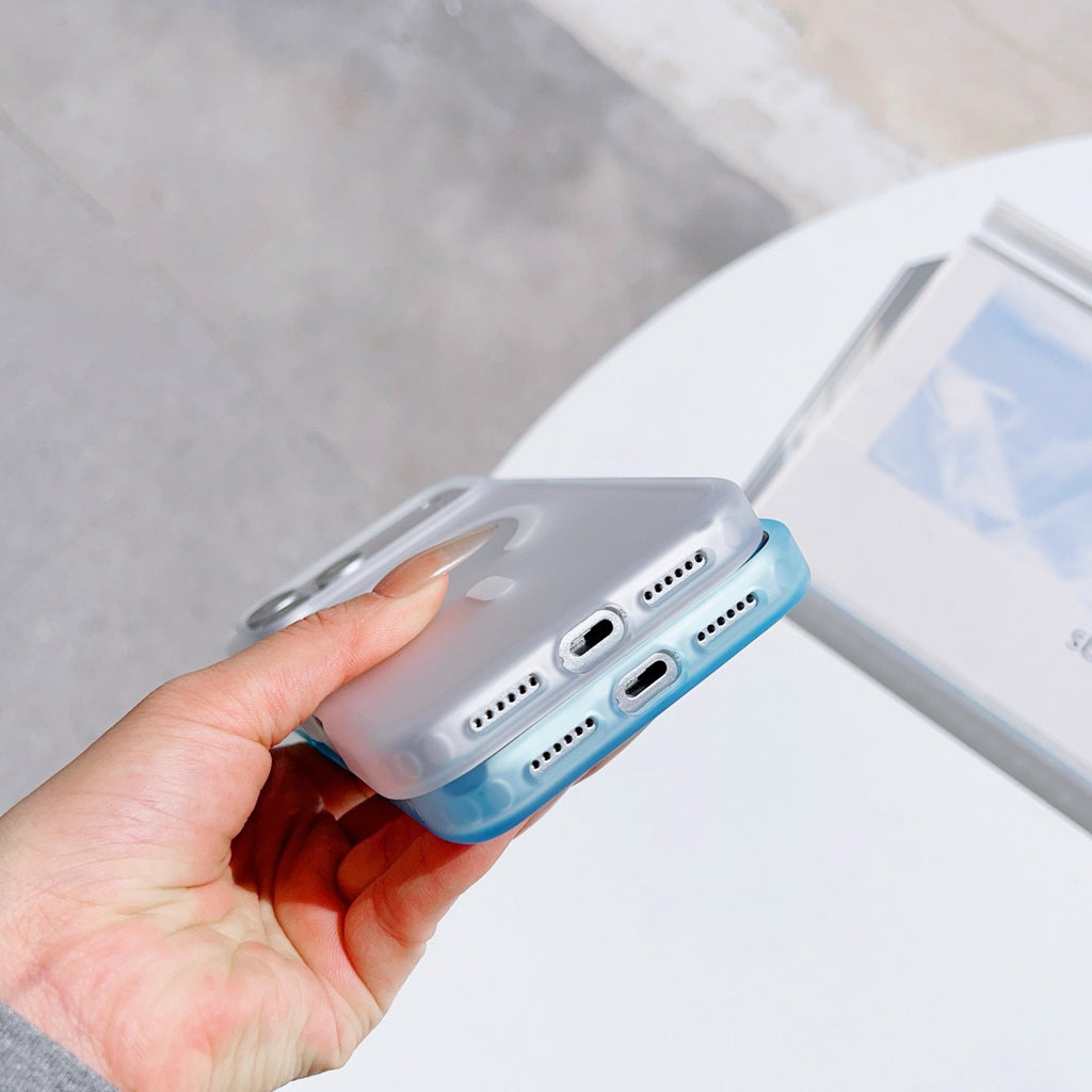 Frosted Sky Blue Magnetic iPhone Case