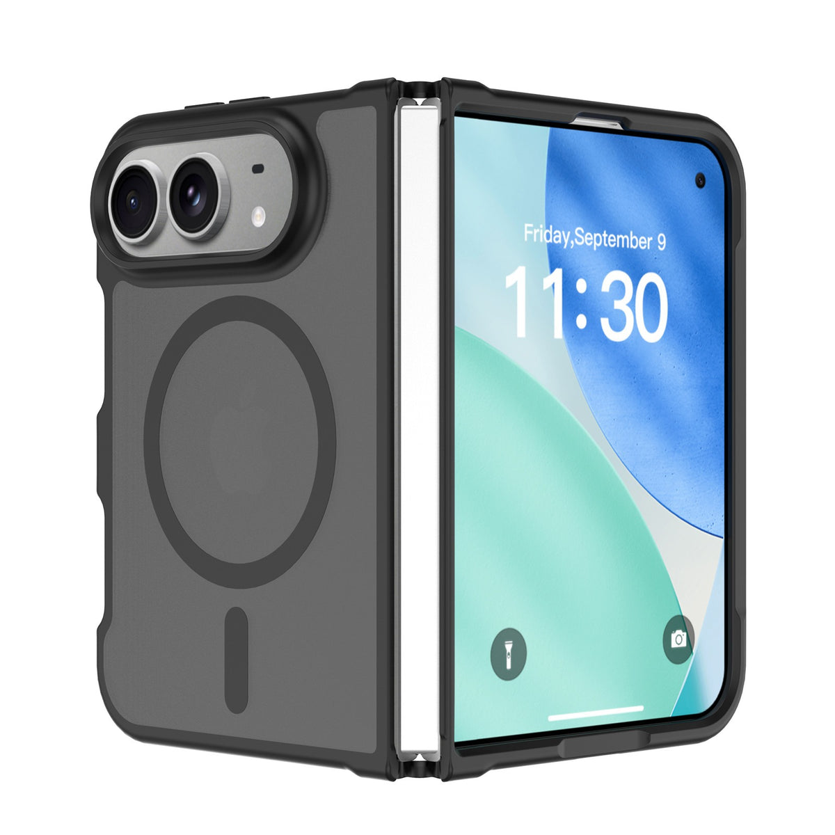 iPhone 18 Fold Clear Magnetic Case – Anti-Yellow Shockproof Cover