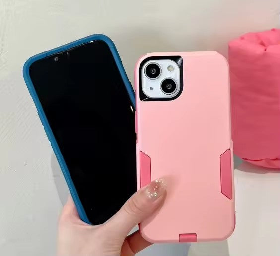 Thin Protective iPhone Case Dual-Layer 3-in-1 2 Tones Shockproof