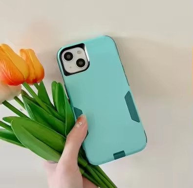 Thin Protective iPhone Case Dual-Layer 3-in-1 2 Tones Shockproof