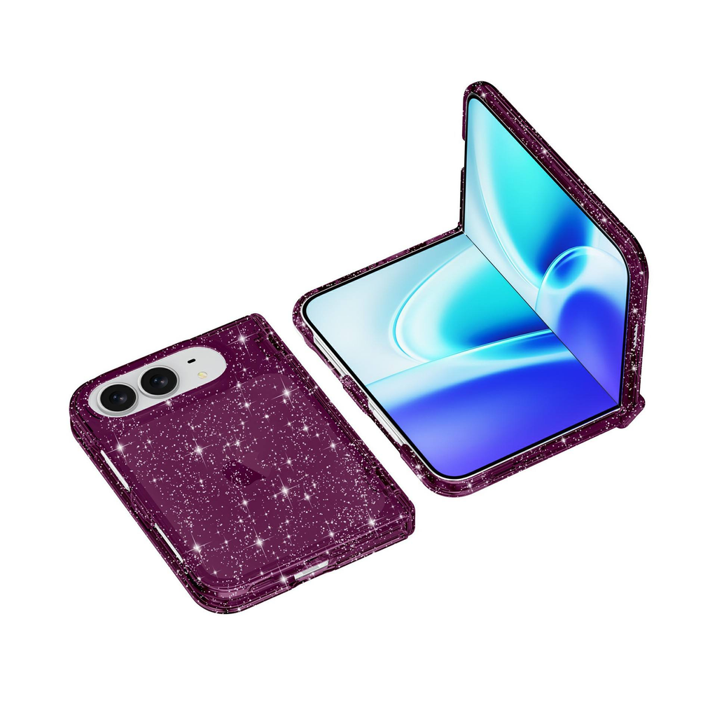 iPhone 18 Fold Glitter Case – Sparkle Shockproof Protective Cover