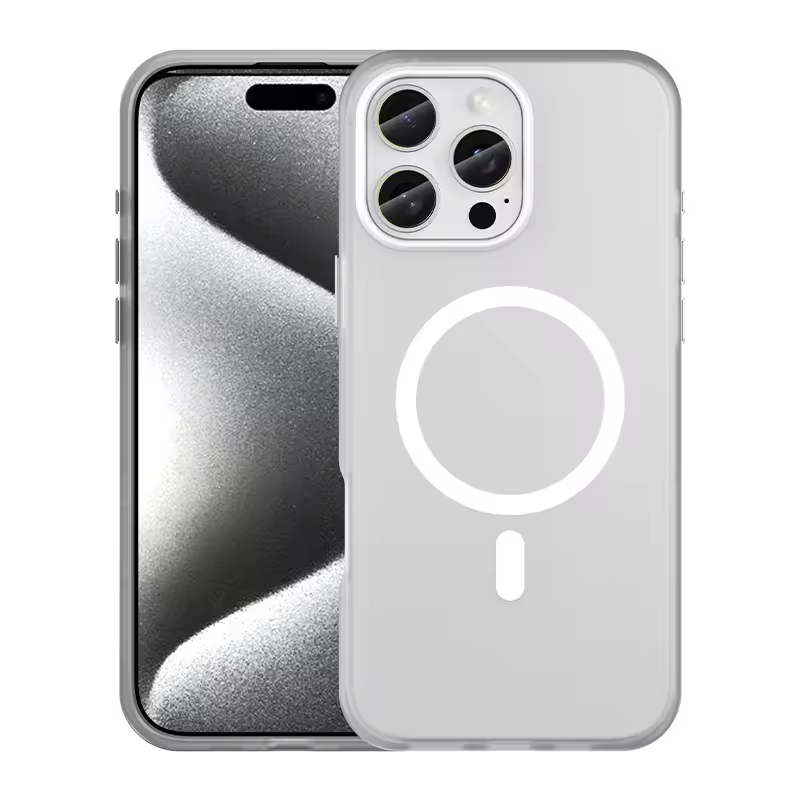 Matte Finish Semi Transparent Magnetic iPhone Case