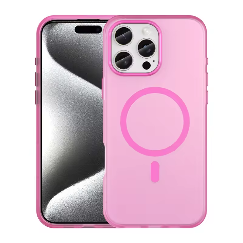 Matte Finish Semi Transparent Magnetic iPhone Case